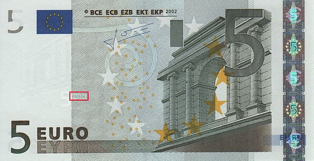 Billet de 5 € 2002 Autriche