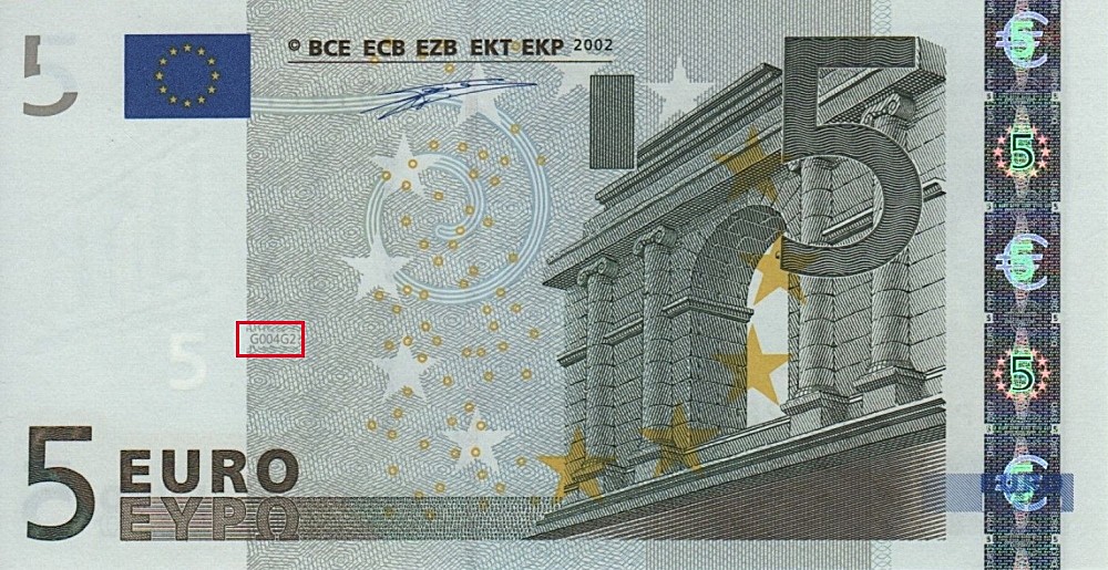 Billet de 5 € 2002 Pays-Bas