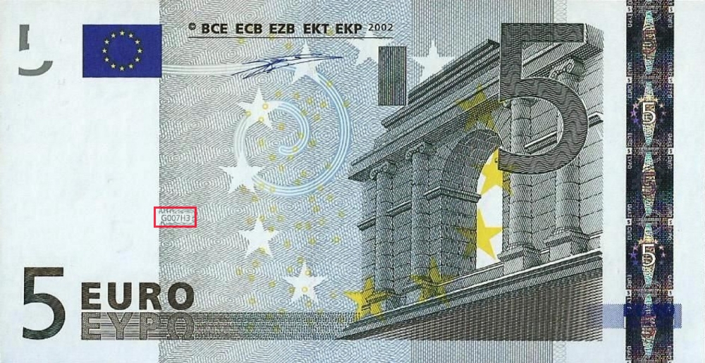 Billet de 5 € 2002 Pays-Bas