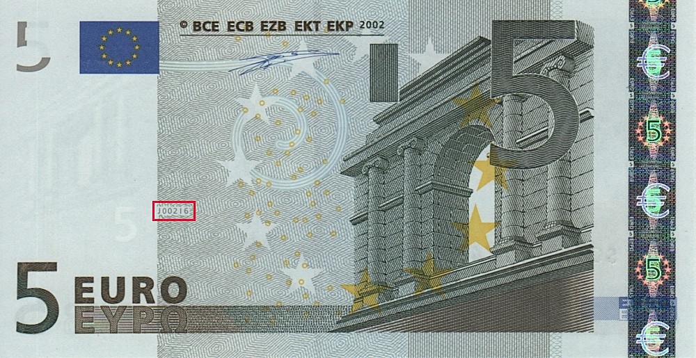 Billet de 5 € 2002 Italie