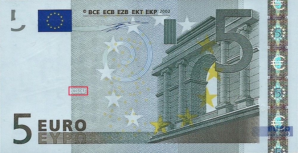 Billet de 5 € 2002 Italie
