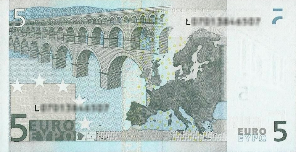 Détail du billet de 5 € 2002 Finlande