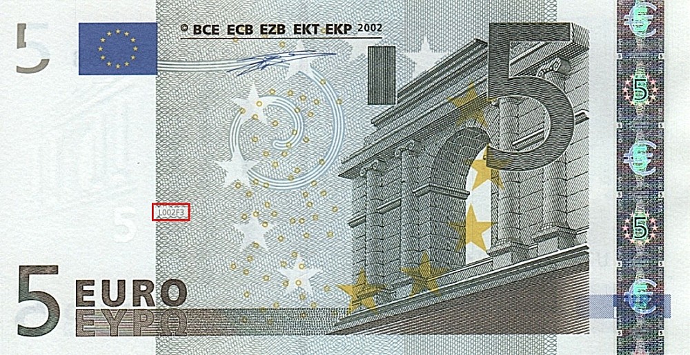 Billet de 5 € 2002 France