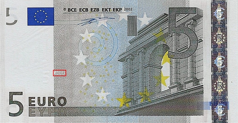 Billet de 5 € 2002 France