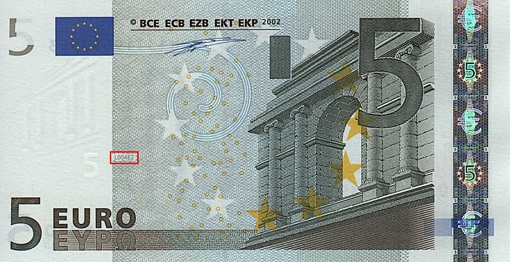 Billet de 5 € 2002 France