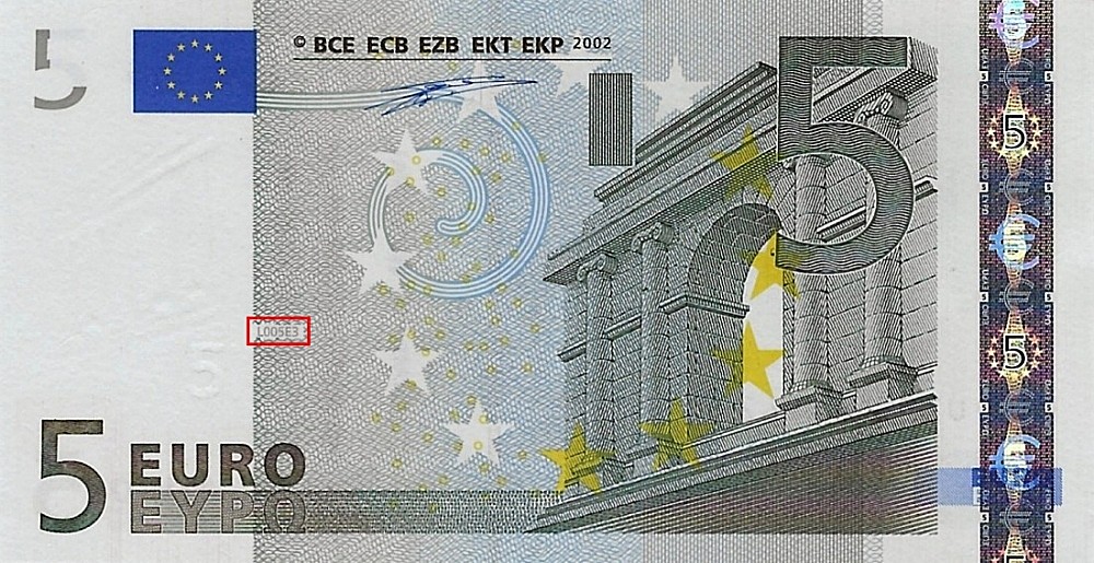 Billet de 5 € 2002 France
