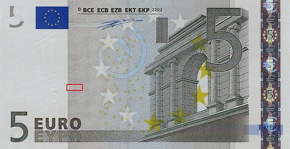 Billet de 5 € 2002 France