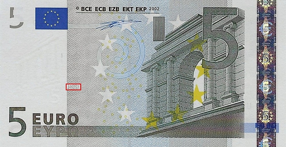 Billet de 5 € 2002 France