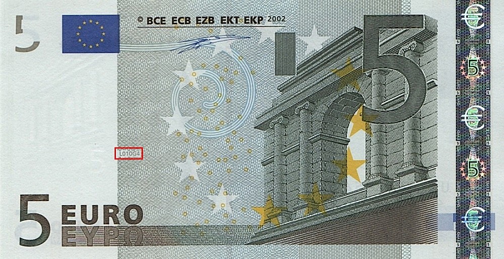 Billet de 5 € 2002 France