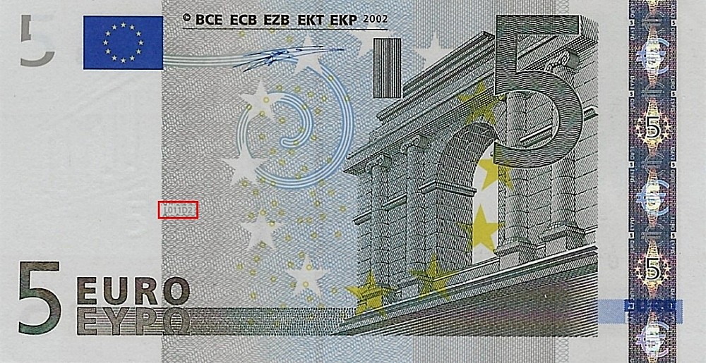 Billet de 5 € 2002 France