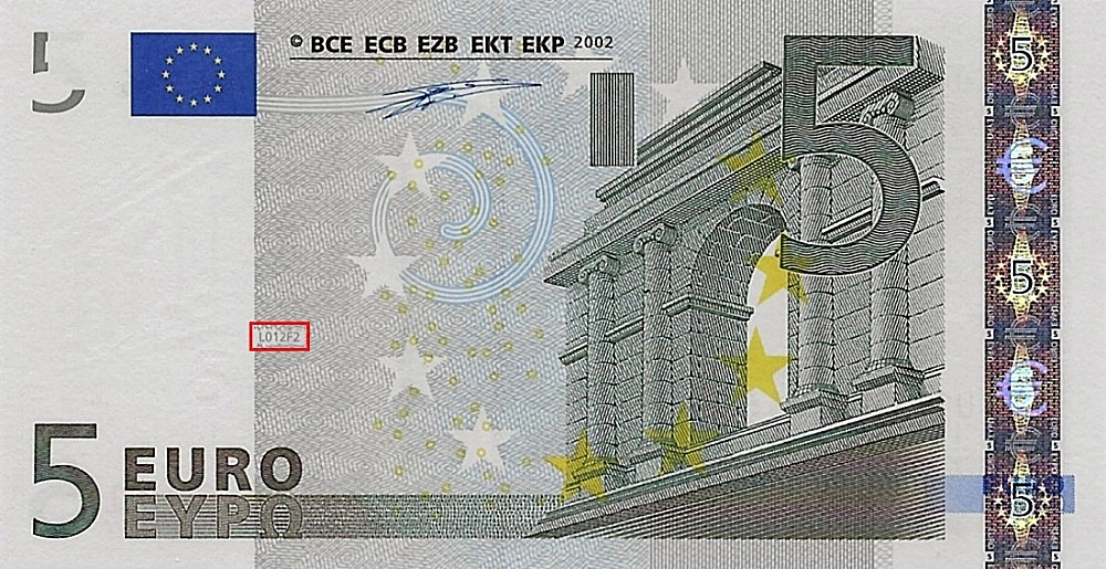 Billet de 5 € 2002 France