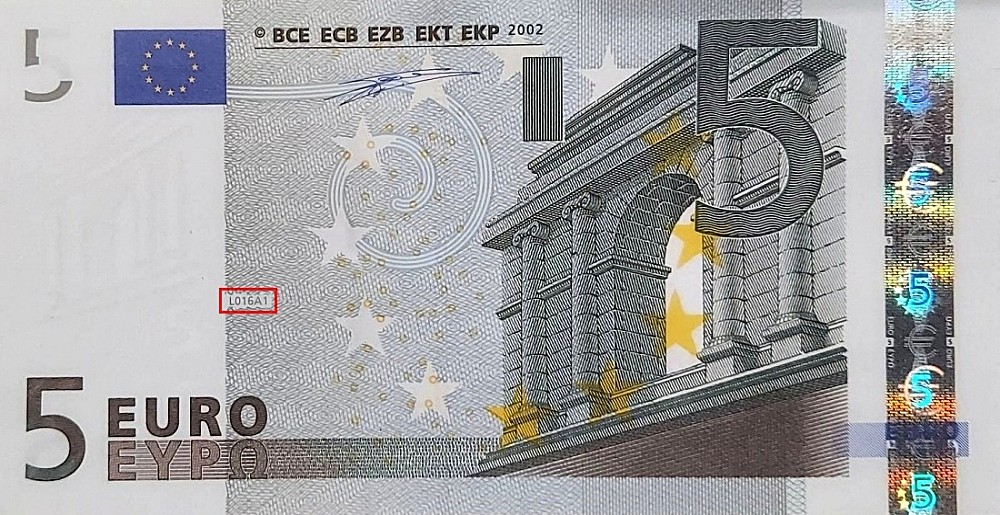 Billet de 5 € 2002 France