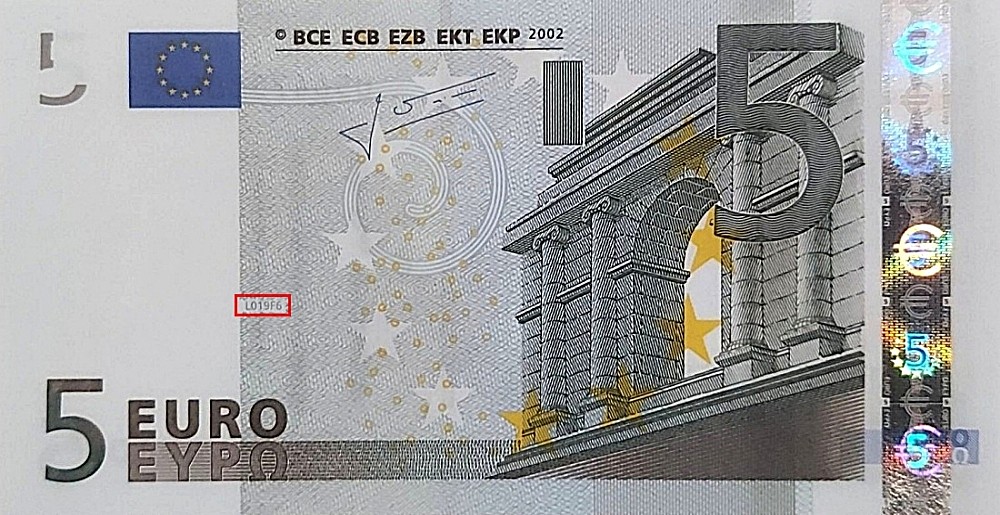 Billet de 5 € 2002 France
