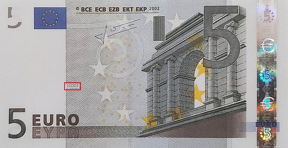 Billet de 5 € 2002 France