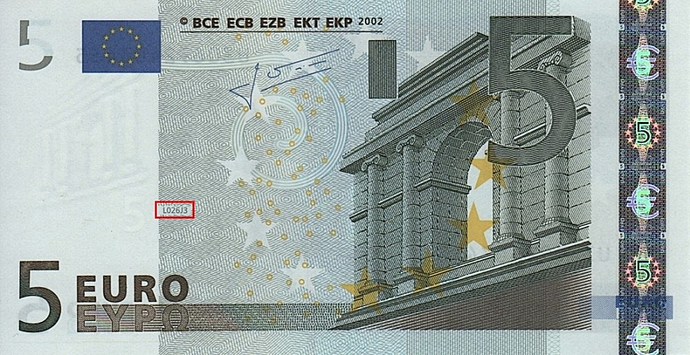 Billet de 5 € 2002 France