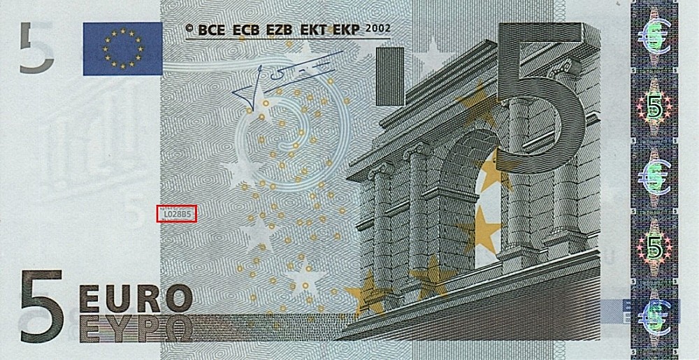 Billet de 5 € 2002 France