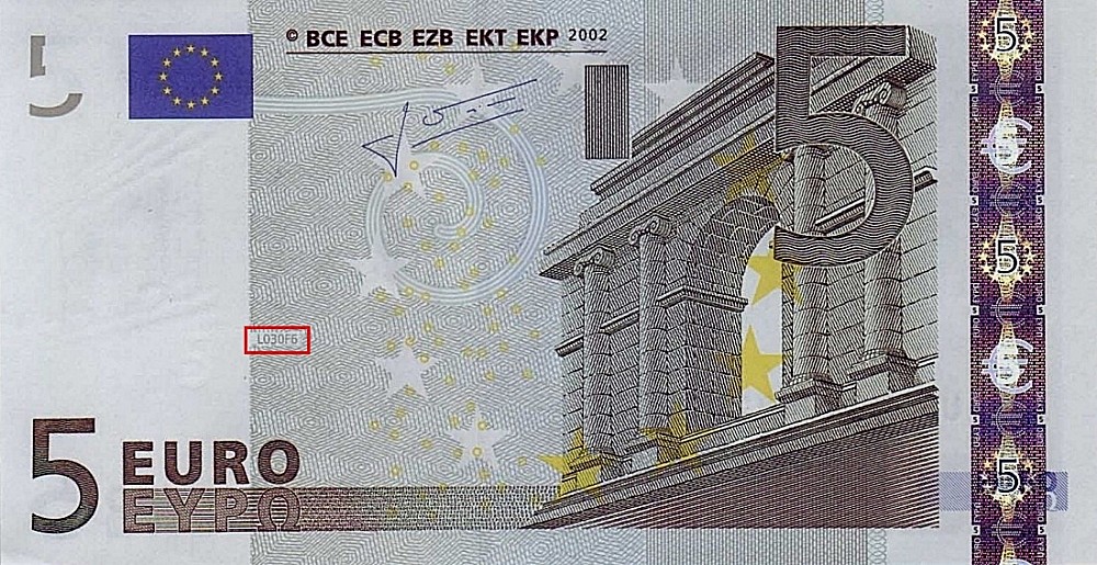 Billet de 5 € 2002 France
