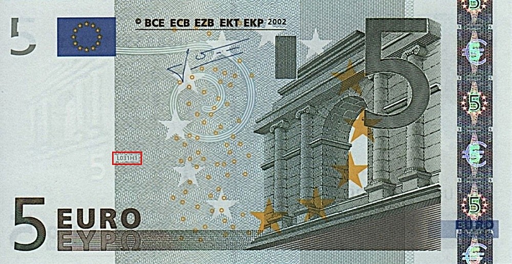 Billet de 5 € 2002 France