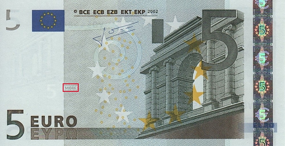 Billet de 5 € 2002 Espagne