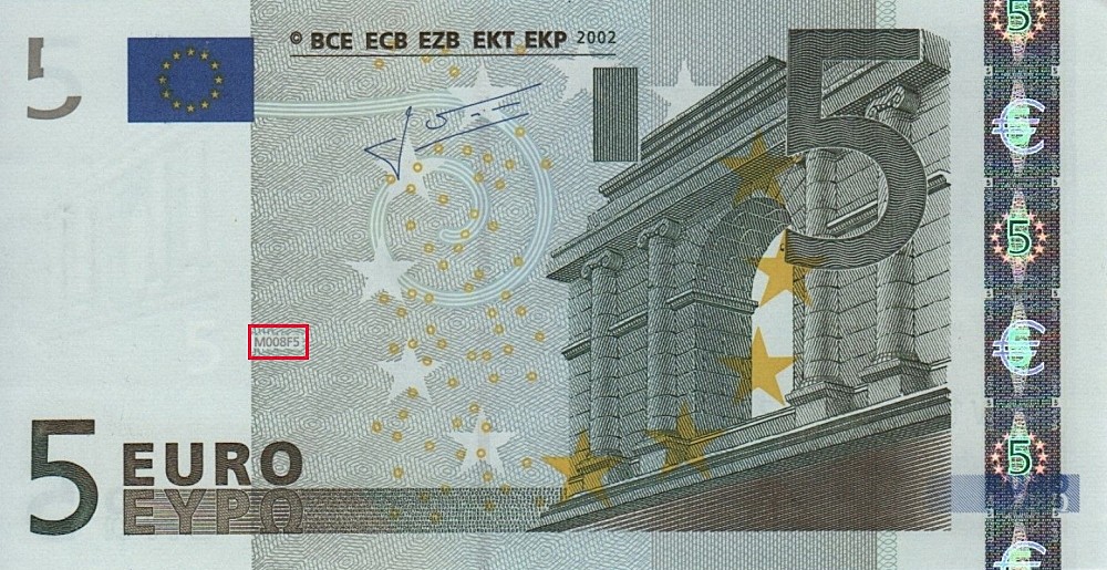 Billet de 5 € 2002 Espagne