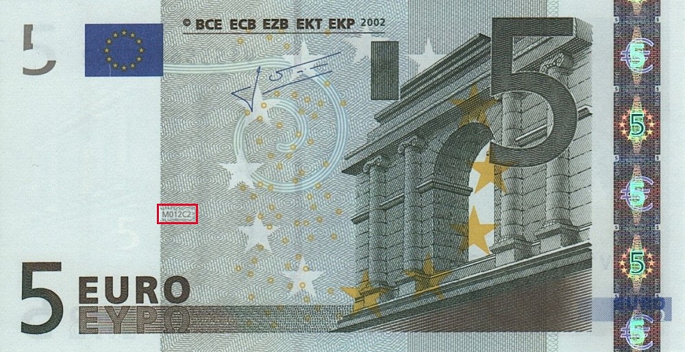 Billet de 5 € 2002 Espagne