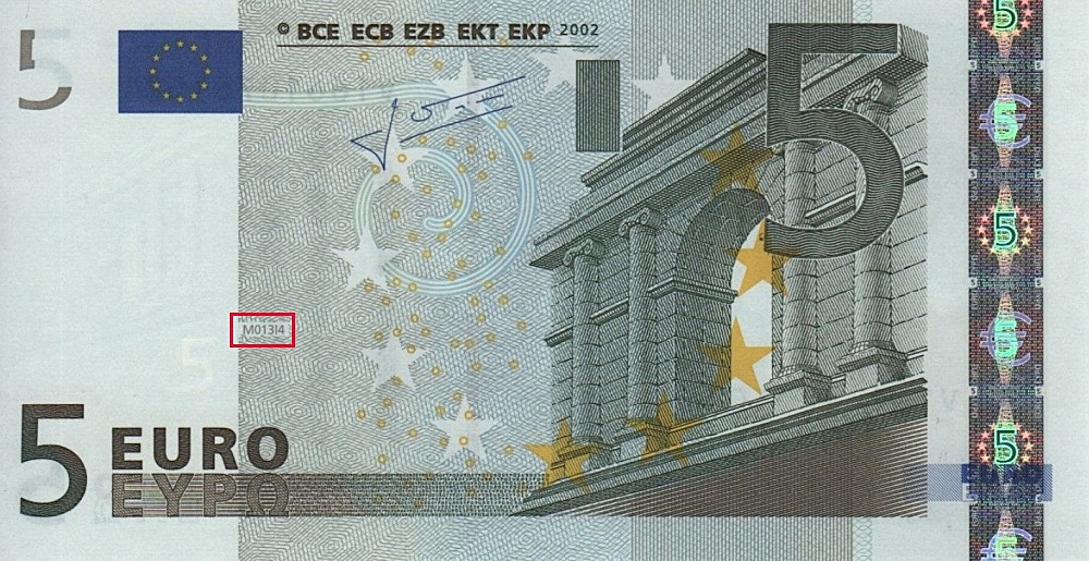 Billet de 5 € 2002 Espagne