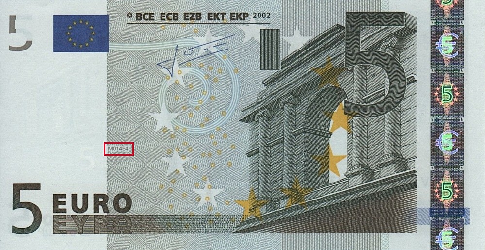 Billet de 5 € 2002 Espagne