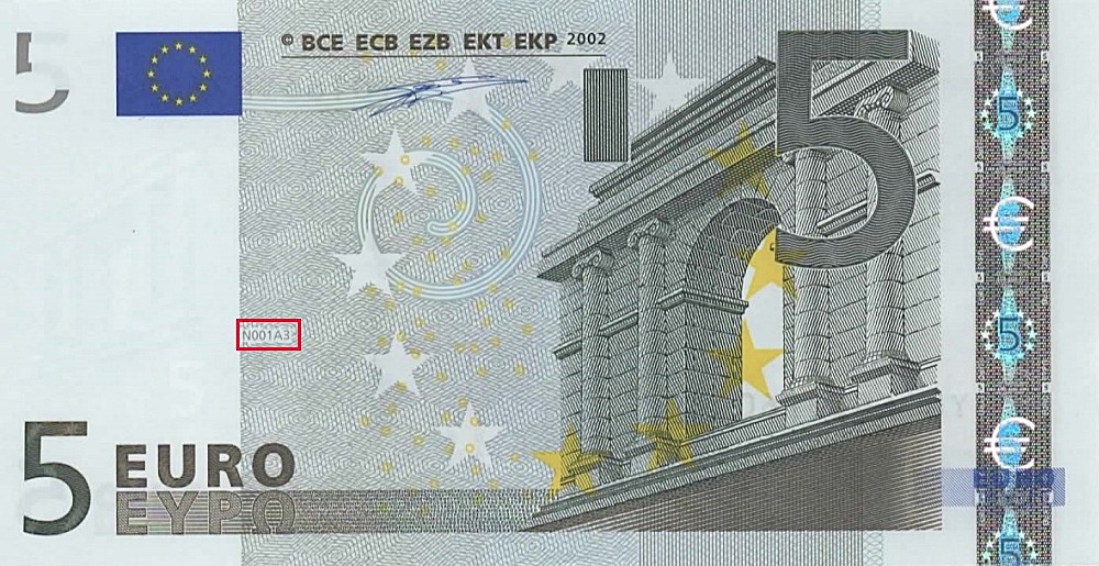 Billet de 5 € 2002 Grèce