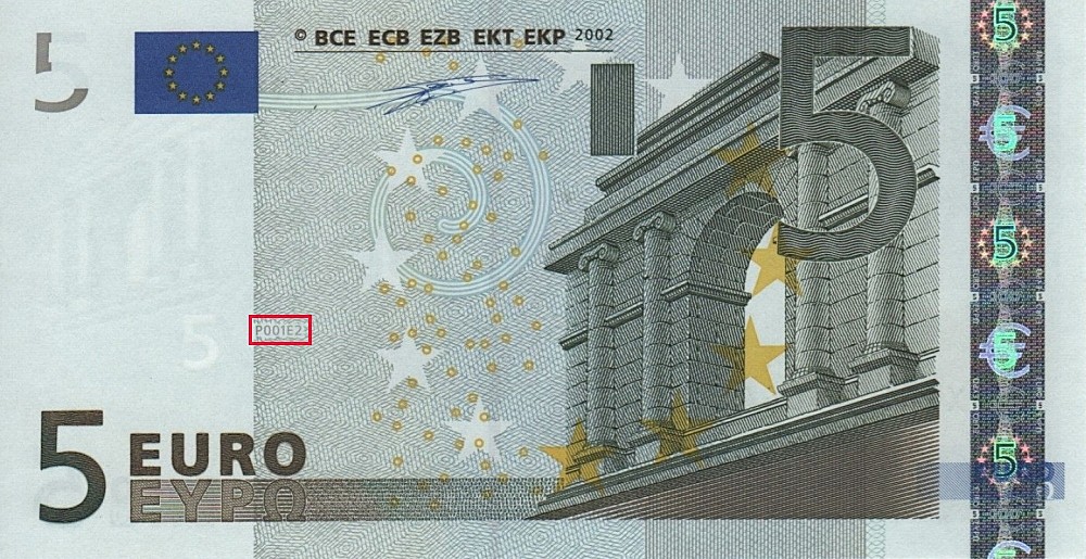 Billet de 5 € 2002 Allemagne