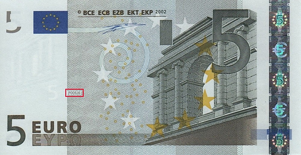Billet de 5 € 2002 Allemagne