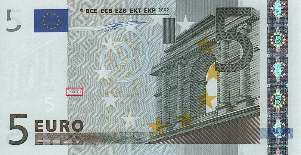 Billet de 5 € 2002 Allemagne