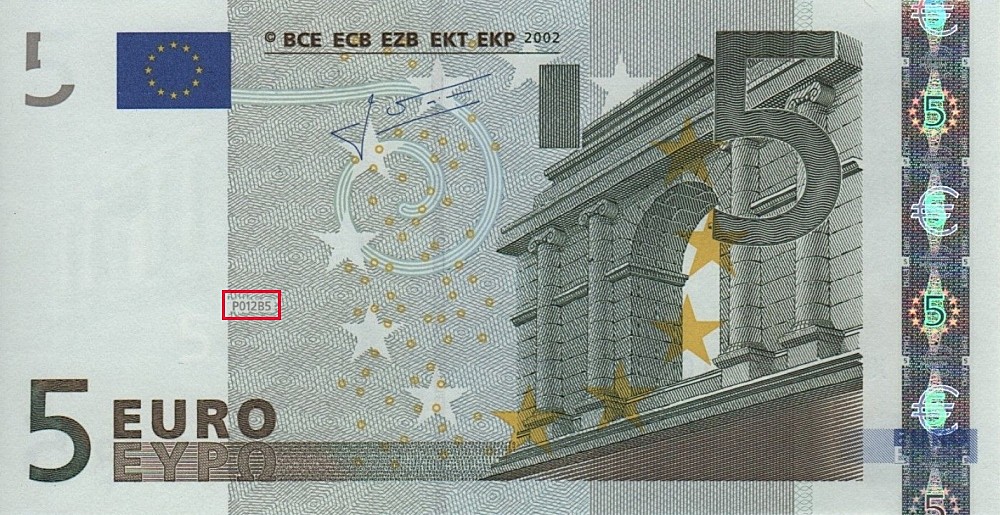 Billet de 5 € 2002 Allemagne