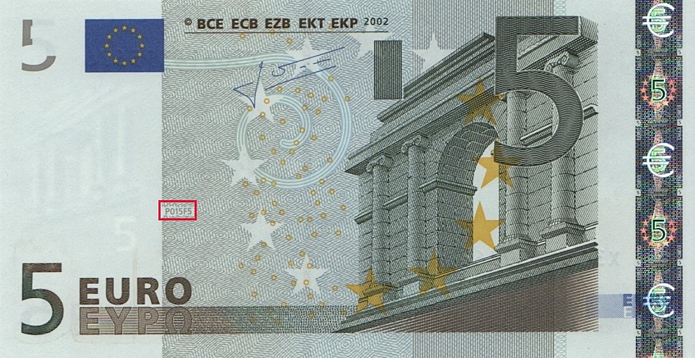 Billet de 5 € 2002 Allemagne