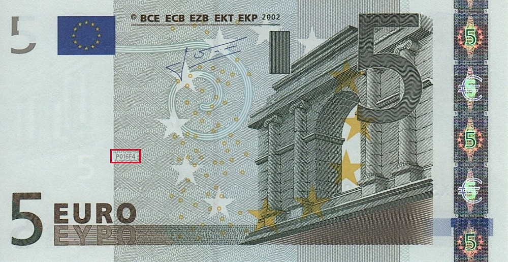 Billet de 5 € 2002 Allemagne