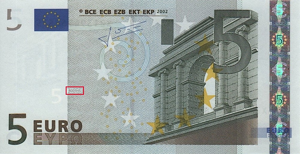 Billet de 5 € 2002 Allemagne