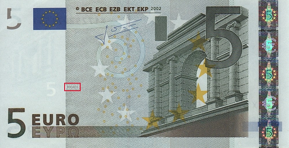 Billet de 5 € 2002 Allemagne