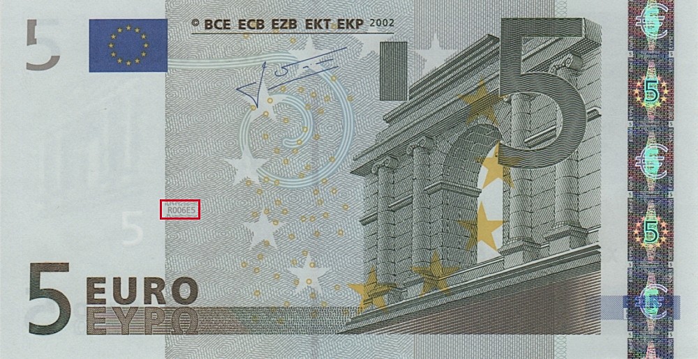 Billet de 5 € 2002 Allemagne