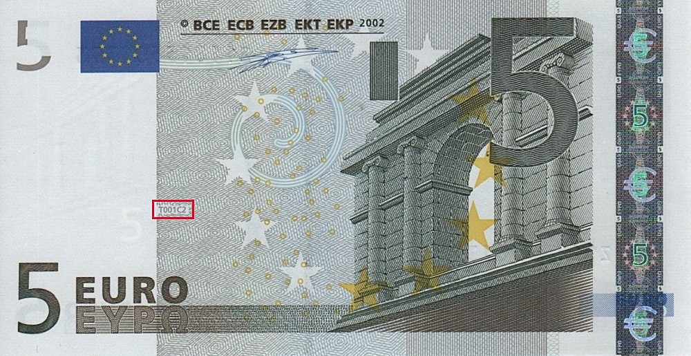 Billet de 5 € 2002 Belgique