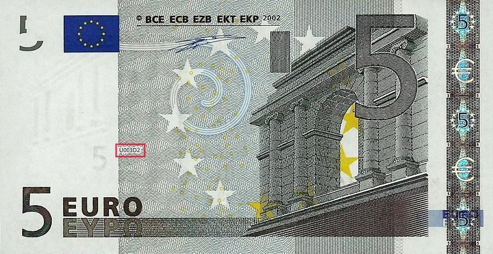 Billet de 5 € 2002 Portugal