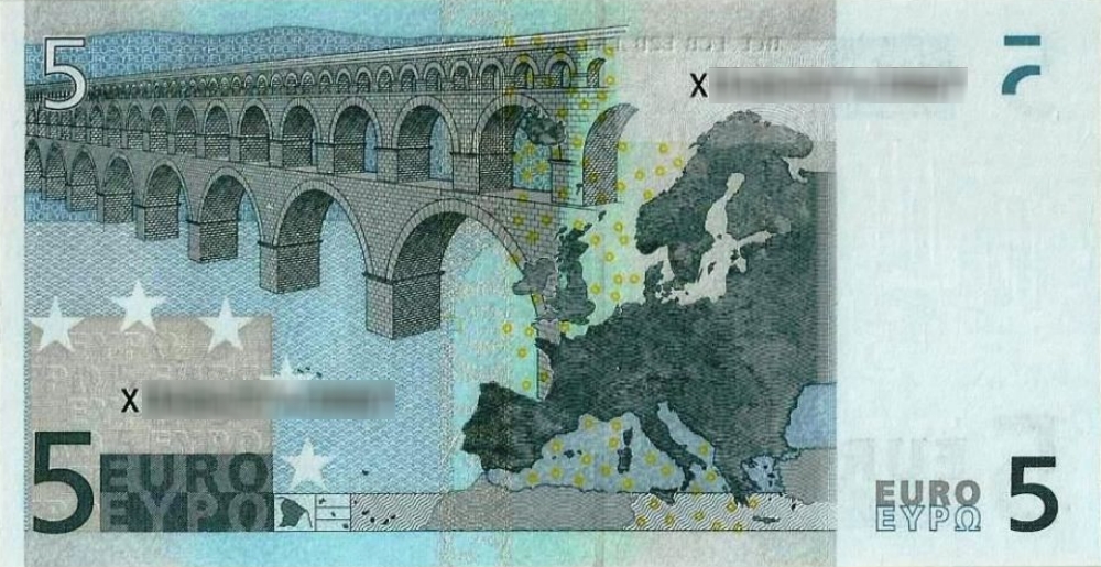 Détail du billet de 5 € 2002 Allemagne