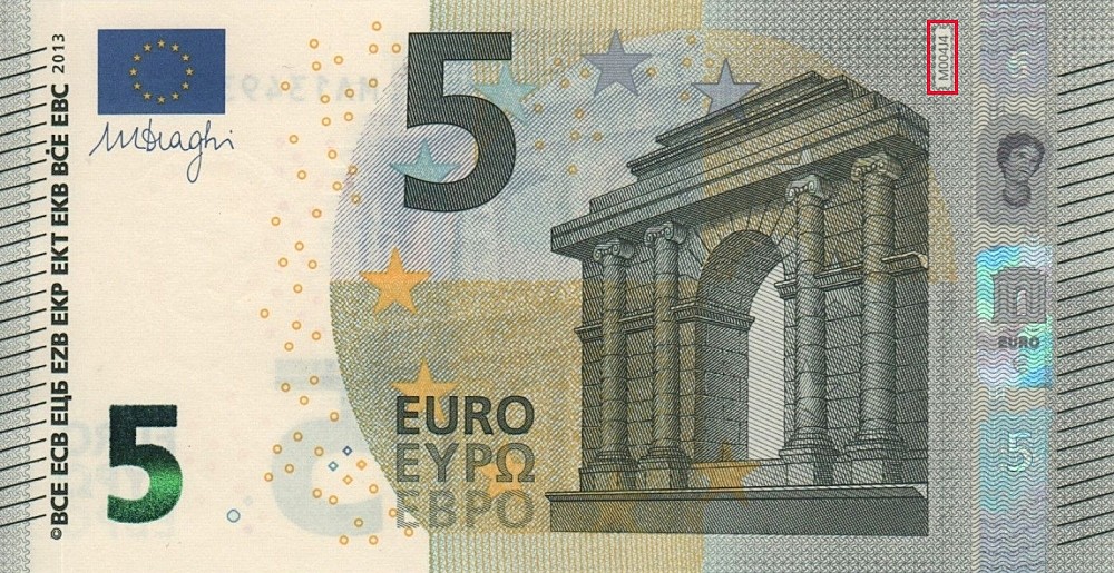 Billet de 5 € 2013 Portugal