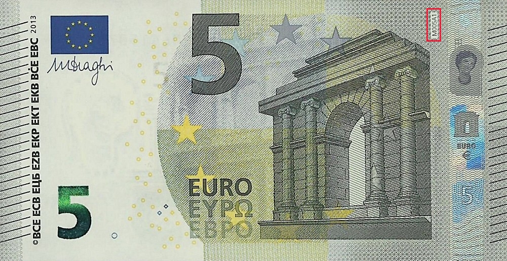 Billet de 5 € 2013 Portugal