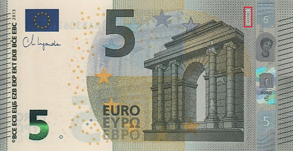 Billet de 5 € 2013 Portugal