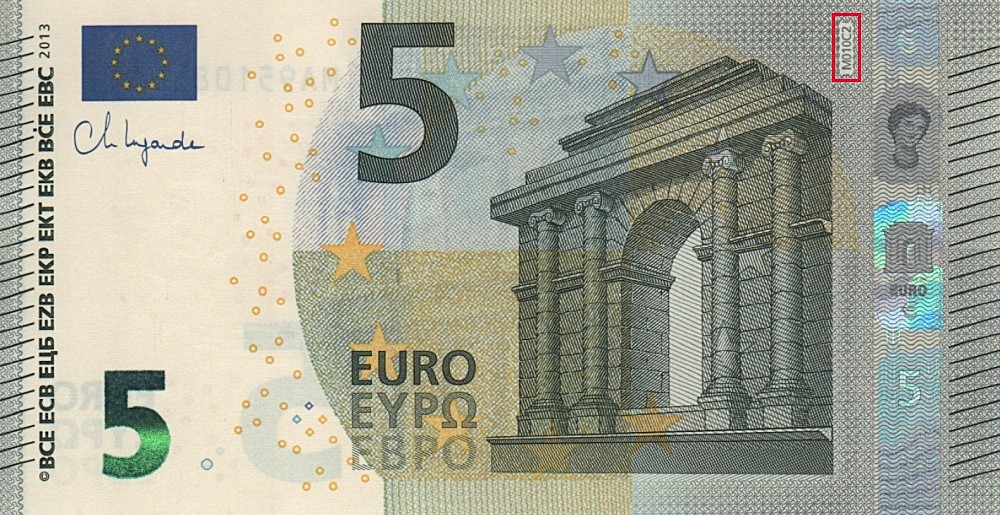 Billet de 5 € 2013 Portugal