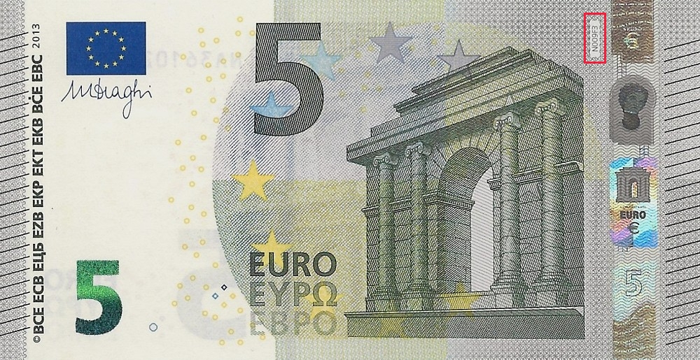 Billet de 5 € 2013 Autriche