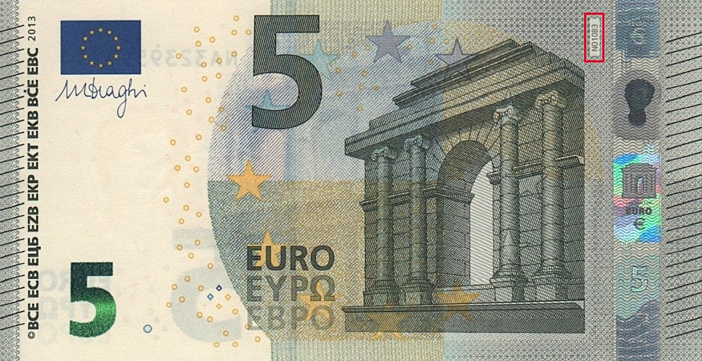 Billet de 5 € 2013 Autriche