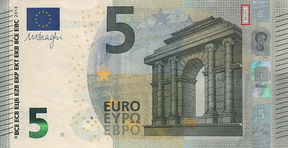 Billet de 5 € 2013 Autriche