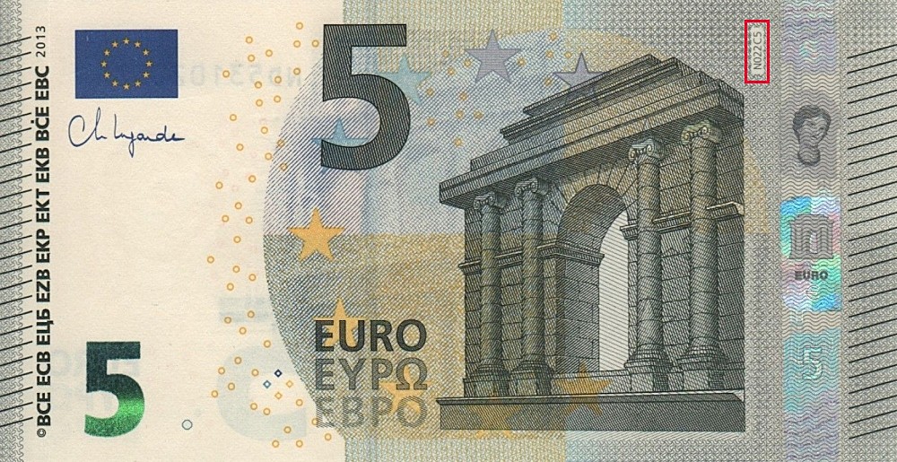 Billet de 5 € 2013 Autriche