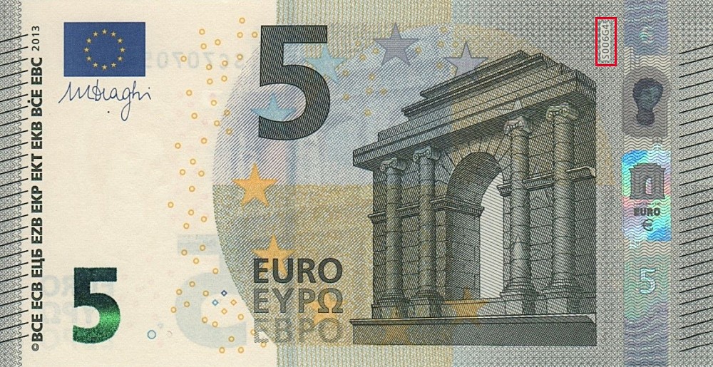 Billet de 5 € 2013 Italie