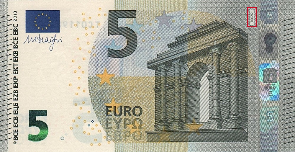 Billet de 5 € 2013 Irlande